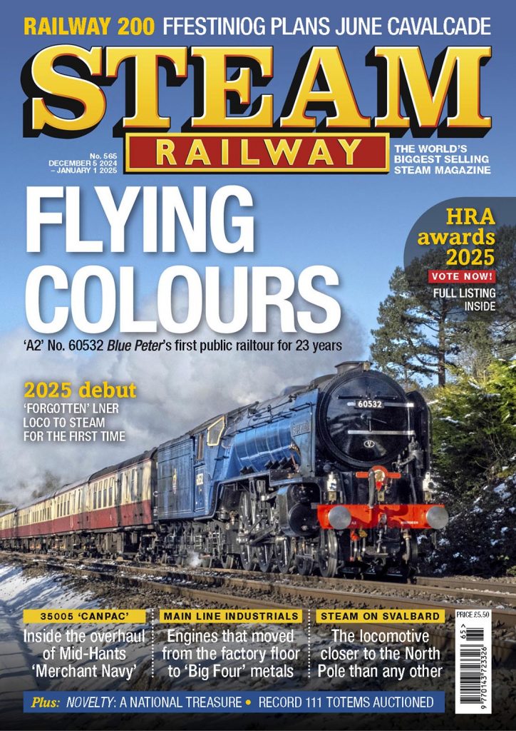 Portada de la revista Steam Railway. Nº565. De Diciembre de 2024